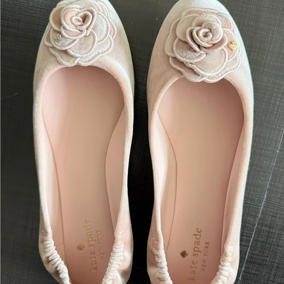 Kate Spade Blush Flats with Floral Detail - Picture 4 of 5